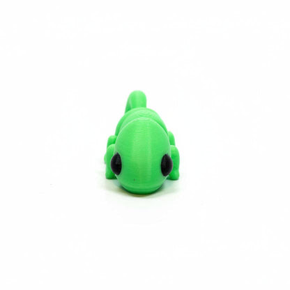 Chameleon (Lime Green) • Mini 3D Printed Articulated Animal • Flexi Animals • Pocket Pets • Pocket Pals • Desk Pets [2025]