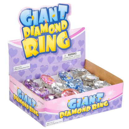 GIANT FAUX 1" DIAMOND RING