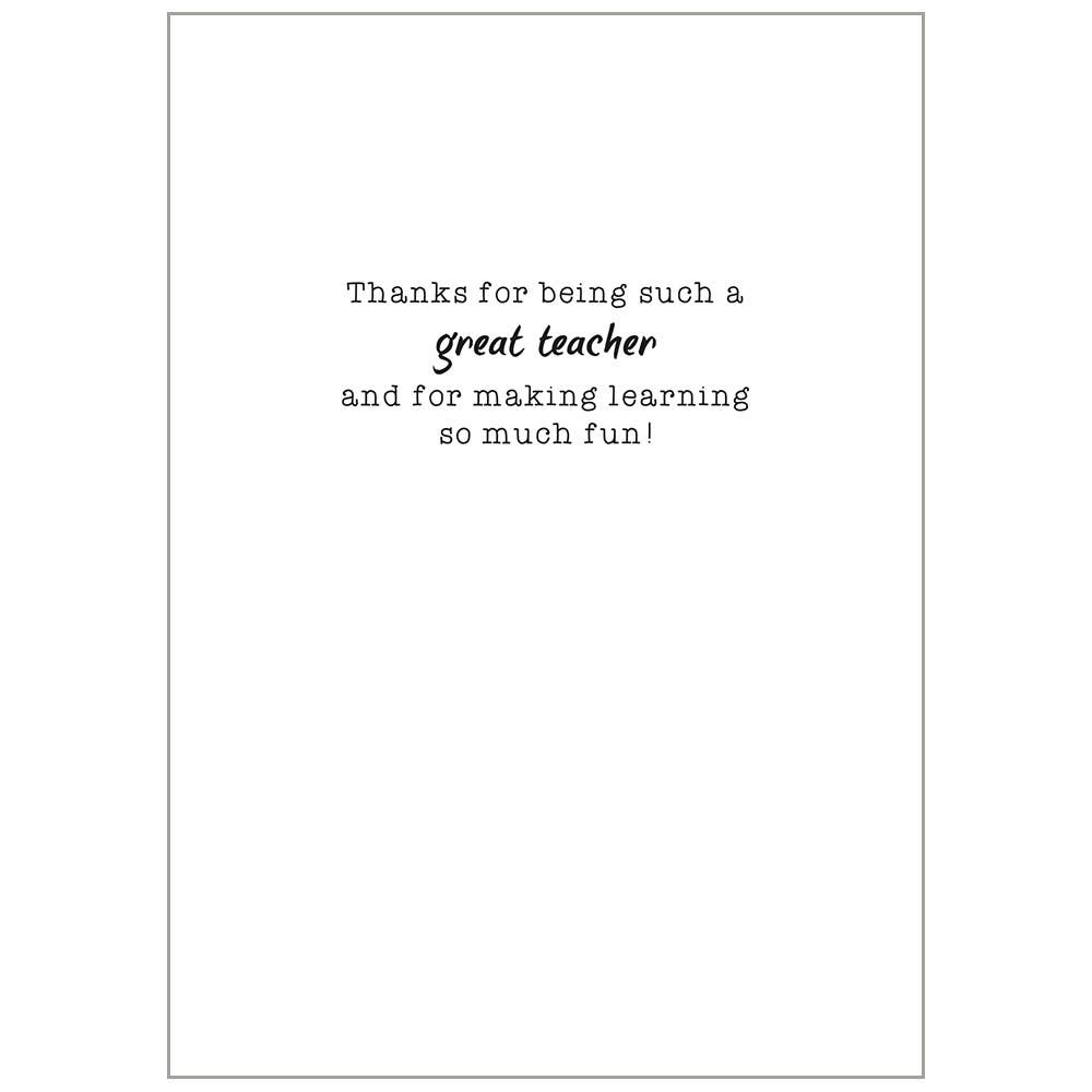 Best Teacher Ever - Thank You Value Card