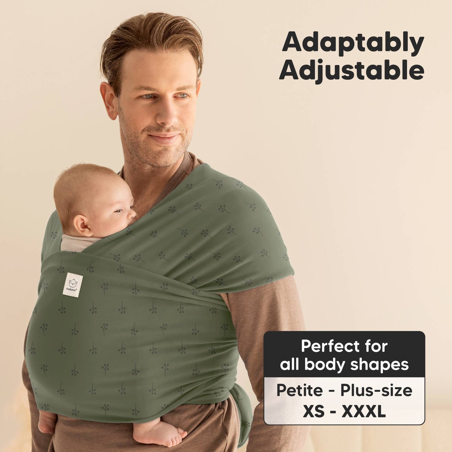 KeaBabies Original Baby Wrap Carrier-Forest Berries