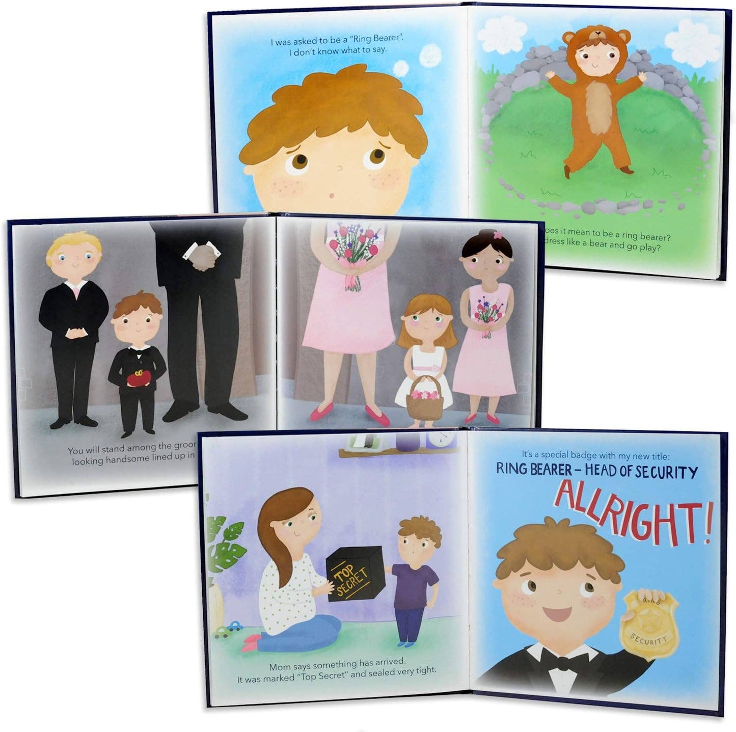 Ring Bearer Gift Set w/Story Book, Badge and Briefcase