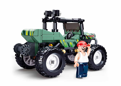 Off-Road Green Monster Truck Building Brick Kit