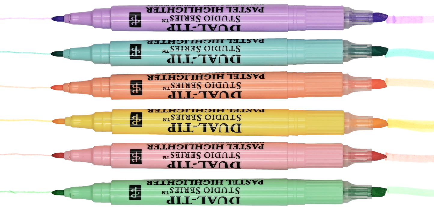 Studio Series Dual-Tip Pastel Highlighters (Set of 6)