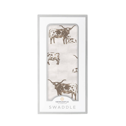 Texas Longhorn Bamboo Swaddle