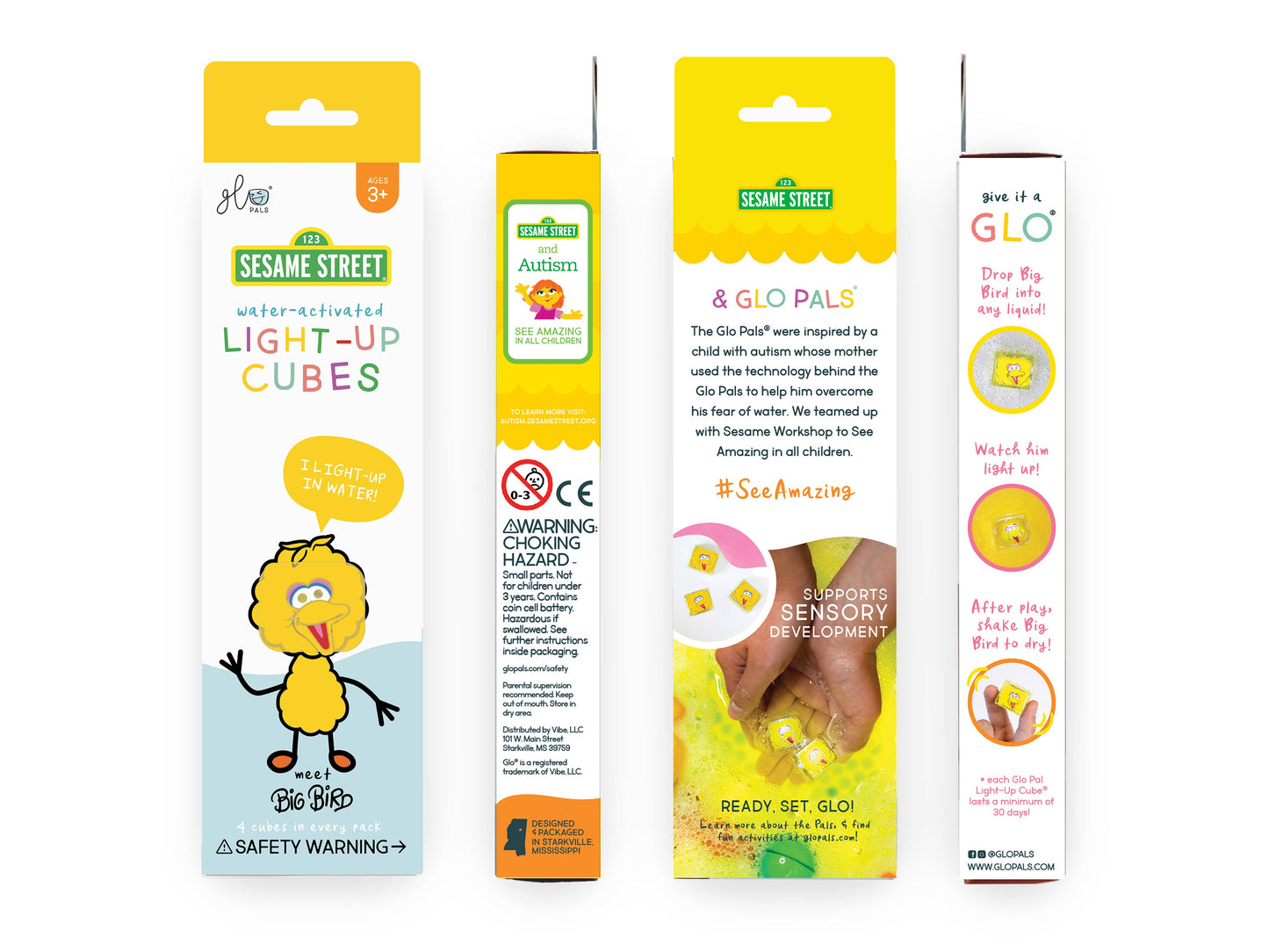 Big Bird - Sesame Street Light-Up Cubes