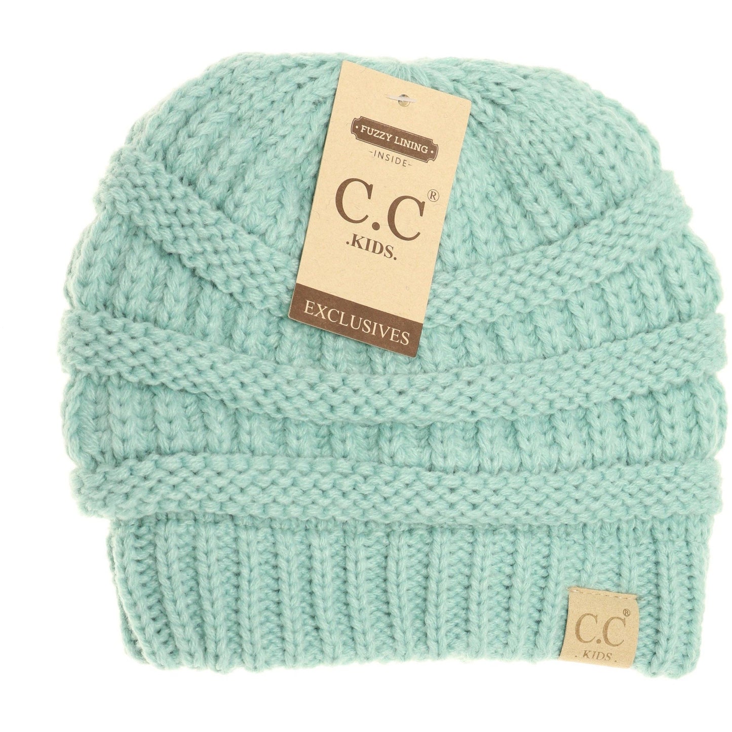 Kids Solid Fuzzy Lined CC Beanie KIDS25