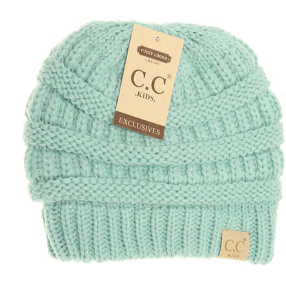 Kids Solid Fuzzy Lined CC Beanie KIDS25