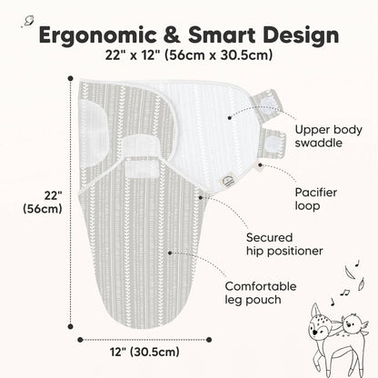 3pk Soothe Baby Swaddles Sleep Sack for Newborns - Prairie