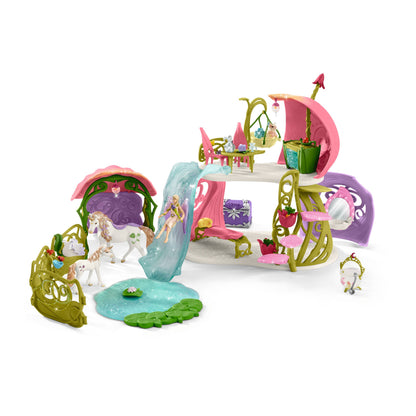 Glittering Flower House Fairies and Unicorns Toy Playset