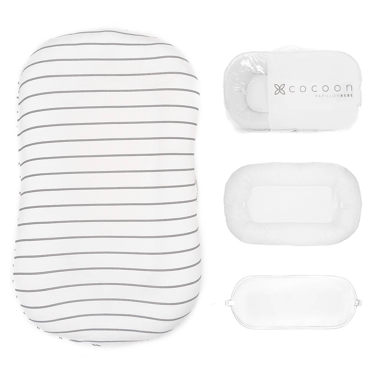 Cocoon: 0-9 months (Baby Lounger, Fall, Travel): Striped Fawn