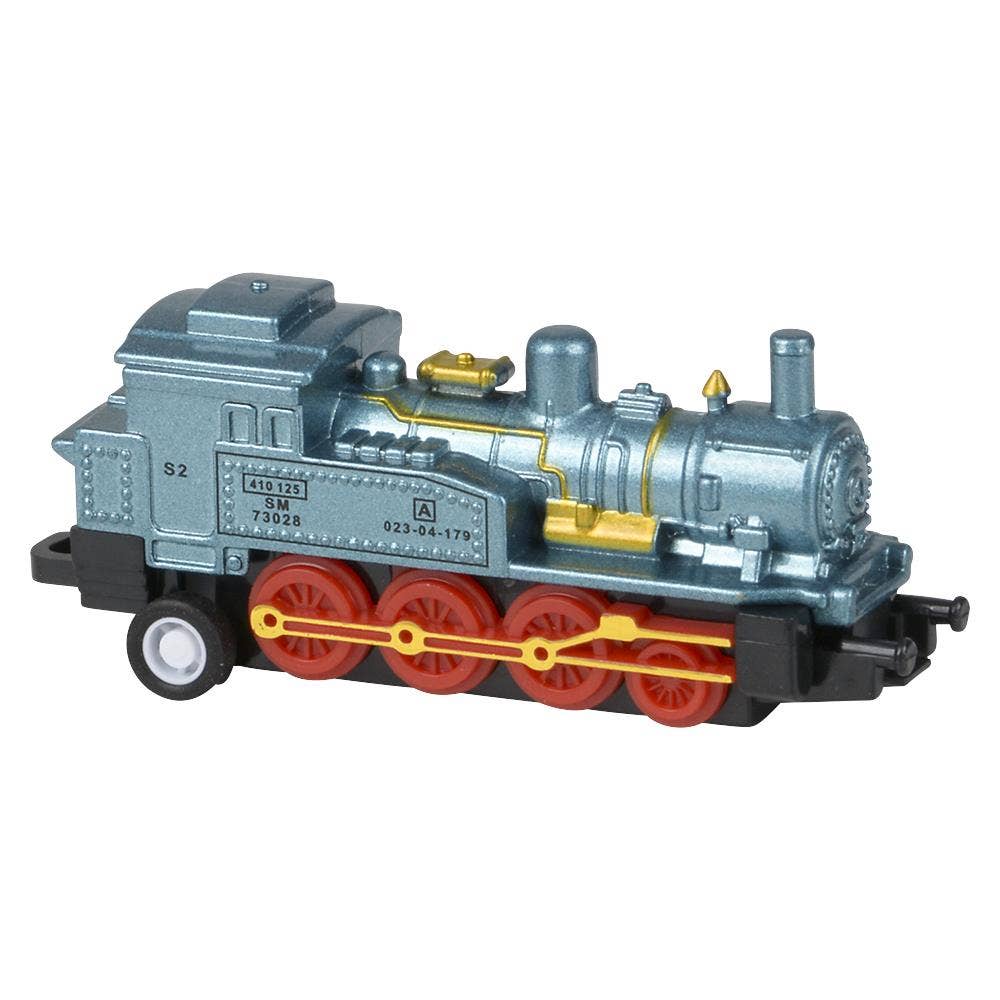 2" Diecast Pull Back Mini Locomotive Train Set