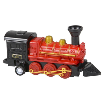 2" Diecast Pull Back Mini Locomotive Train Set
