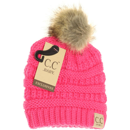 Baby Fur Pom CC Beanie