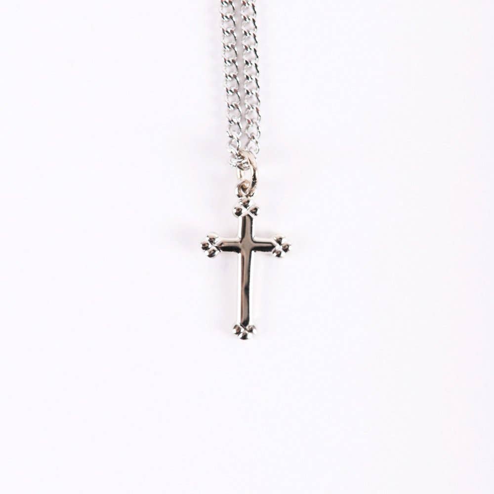 Necklace Cross - Sterling Silver - 18"