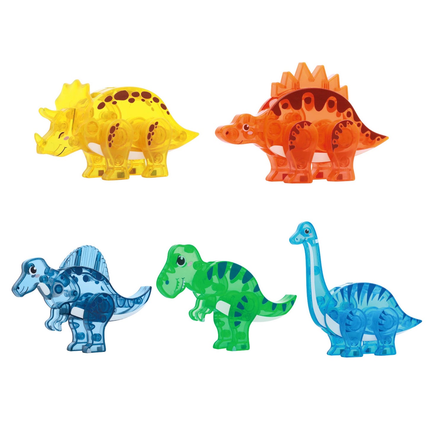 PicassoTiles 5pc Dinosaur Action Figure Toy Set - Kids