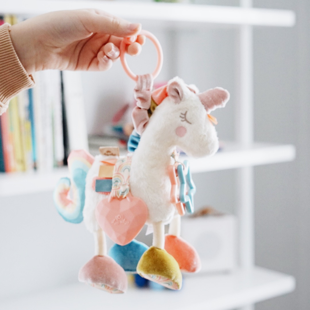 Itzy Friends Link & Love™ Activity Plush with Teether Toy: Llama