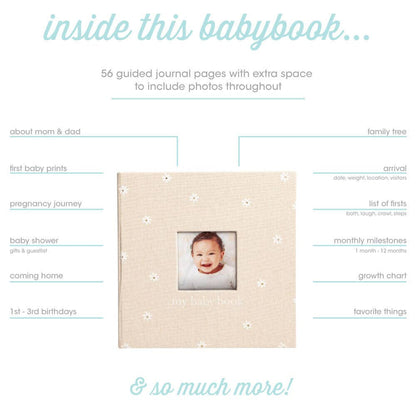 Daisy Print Square Baby Memory Book