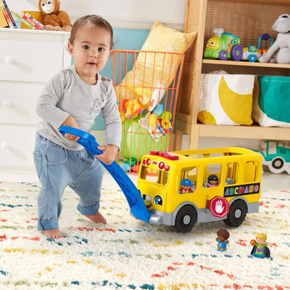 Fisher-Price Little People Big Yellow Bus Musical Pull Toy