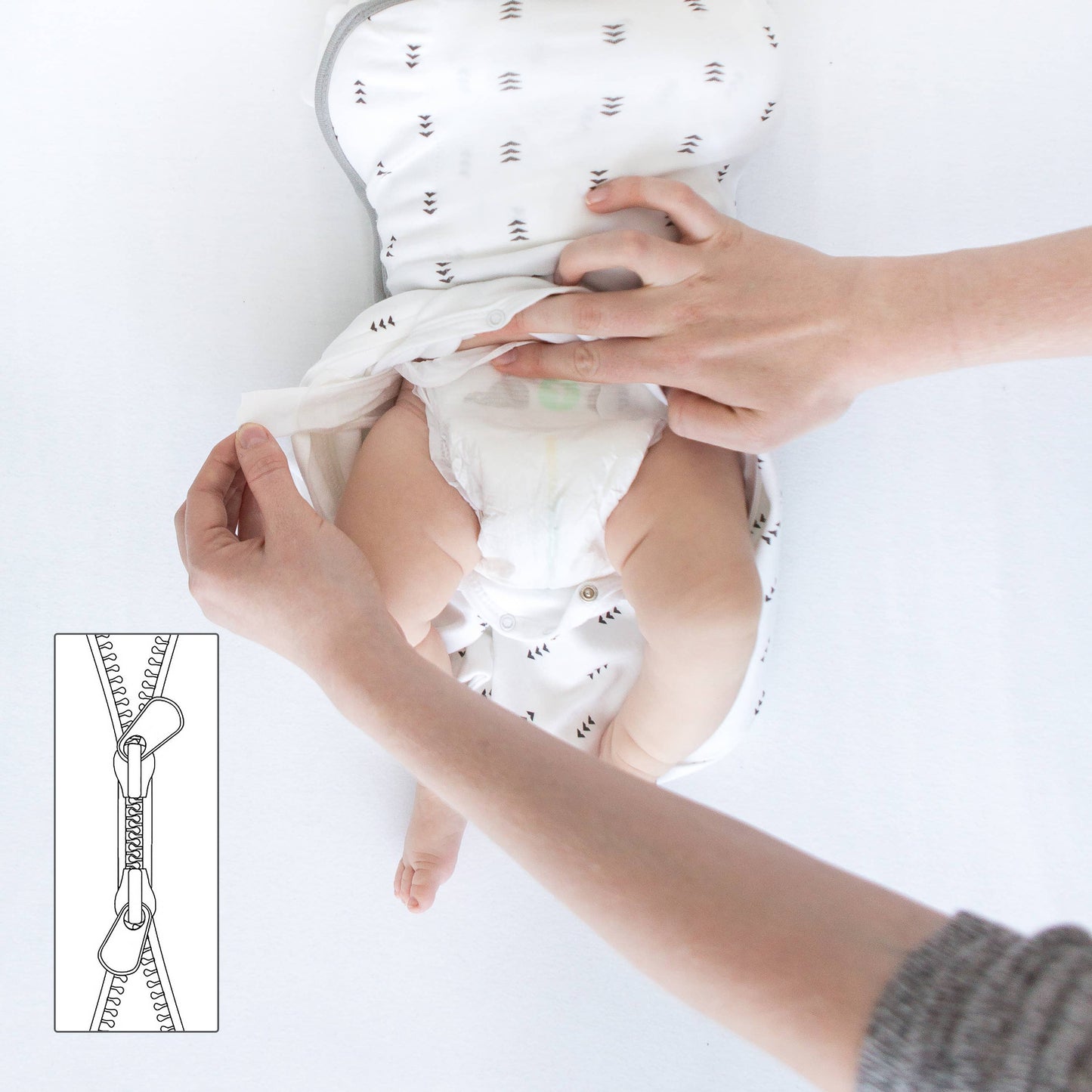 Omni Swaddle Sack, Heather Gray