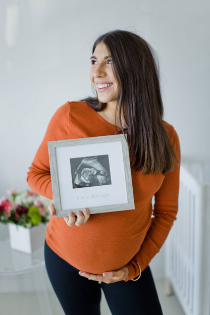 Love at First Sight Sonogram Photo Frame, Rustic Distressed