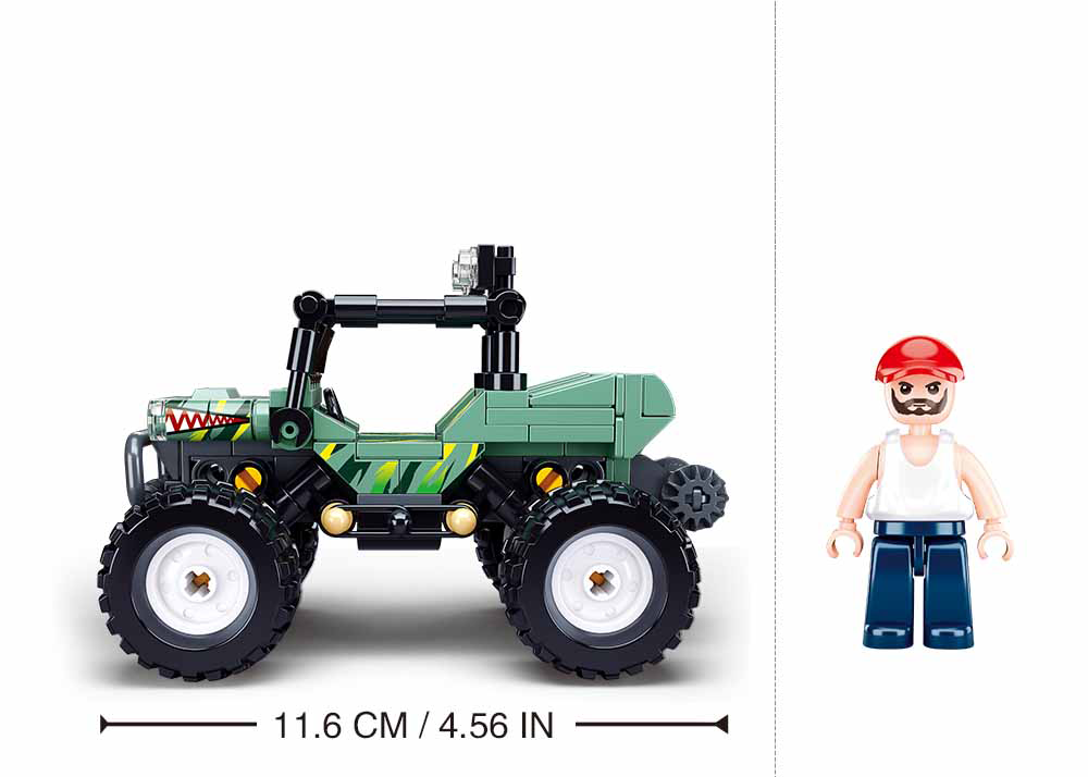 Off-Road Green Monster Truck Building Brick Kit