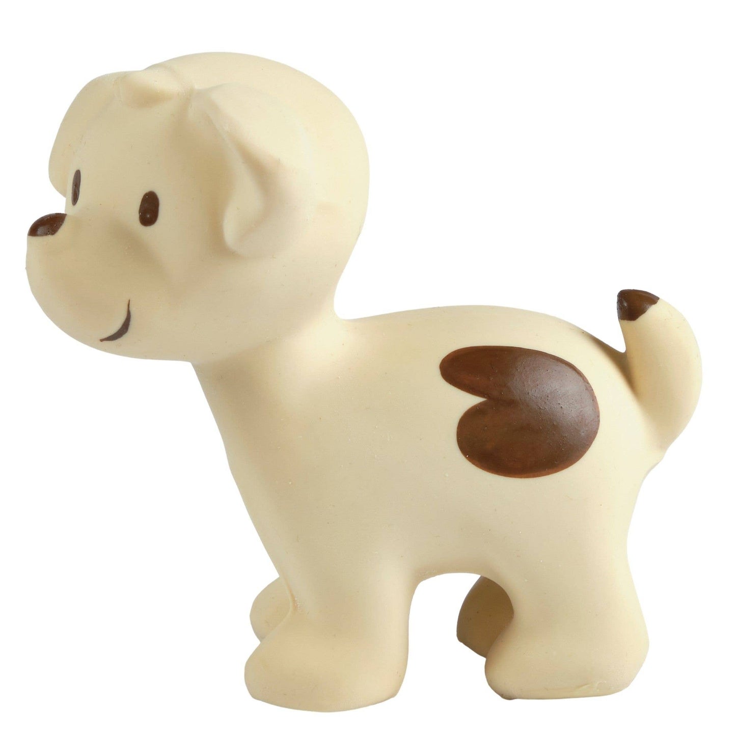 Puppy Natural Organic Rubber Teether, Rattle & Bath Toy