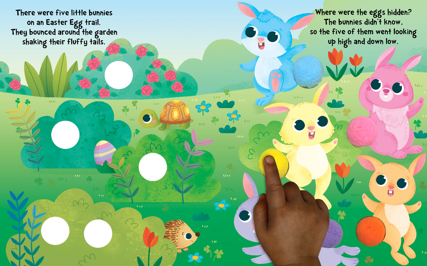 Five Little Bunnies - Children's Touch and Feel Book with Fluffy Tails