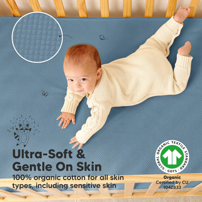 2-pk Quin Protect+ Waterproof Crib Mattress Protector Cover