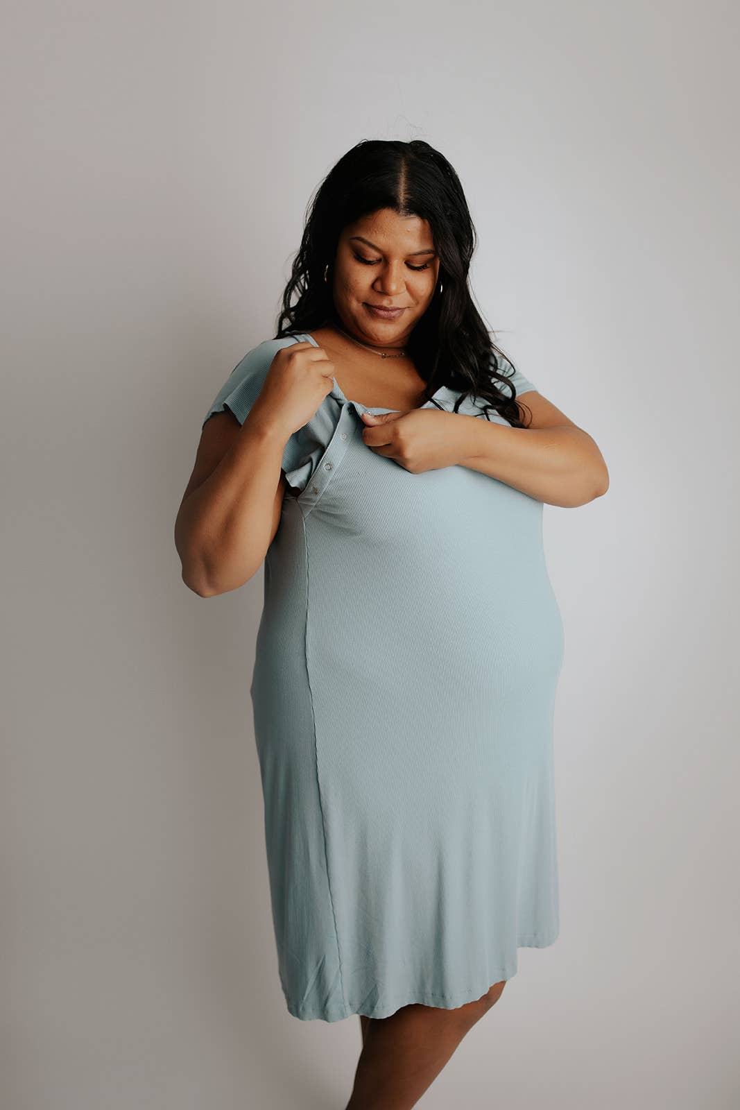 Blue Bird Maternity Mommy Labor and Delivery/ Nursing Gown