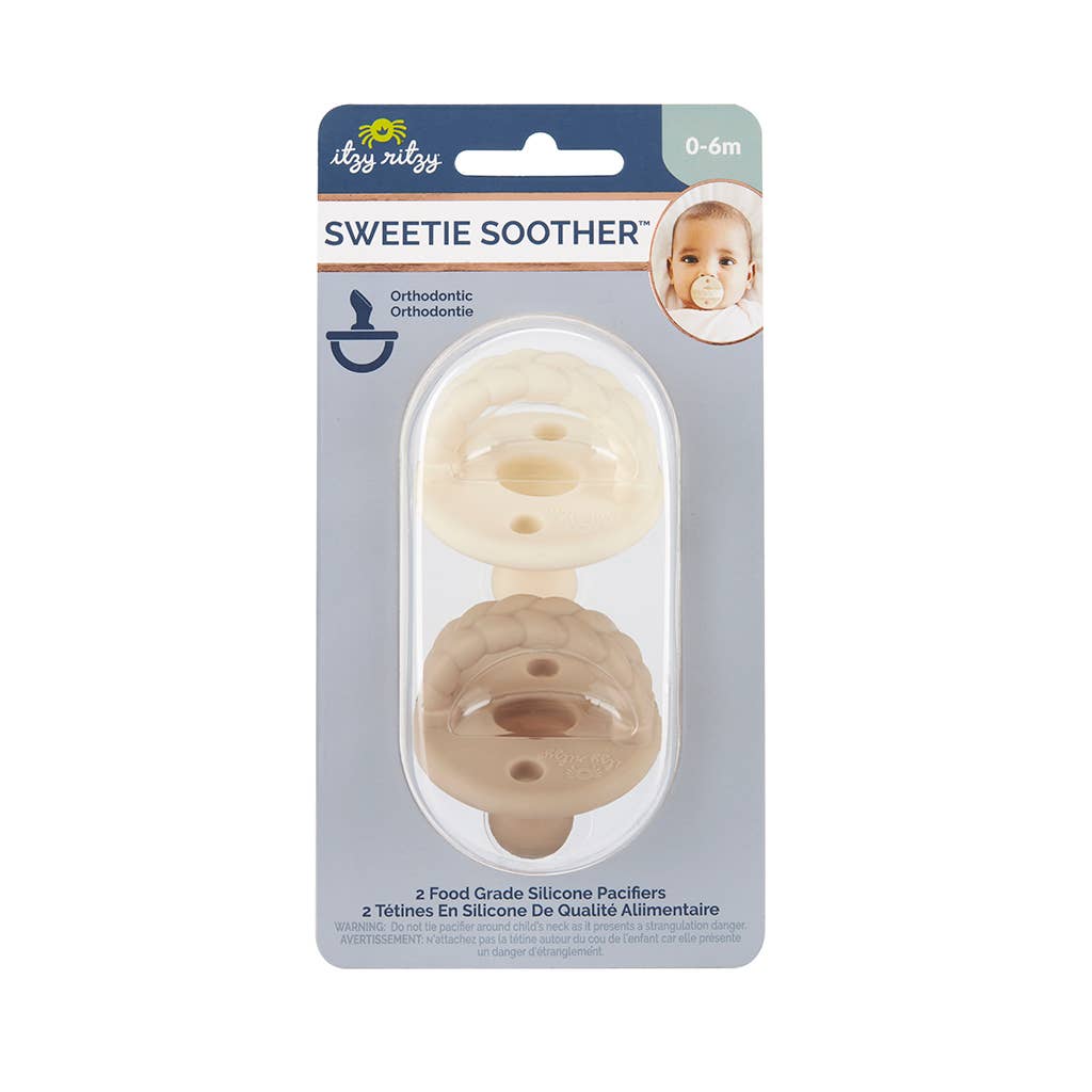 Sweetie Soother Orthodontic Pacifier Sets: 0-6 Months / Neutral