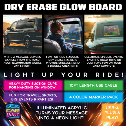 Dry Erase Illuminated Glow Board with Markers