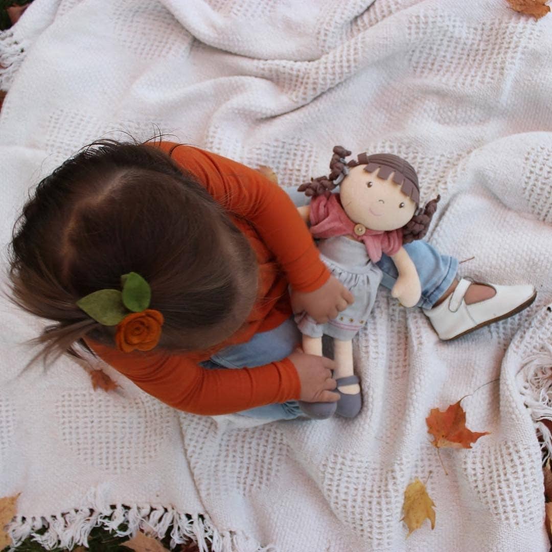 Rose Organic Doll with Brown Hair