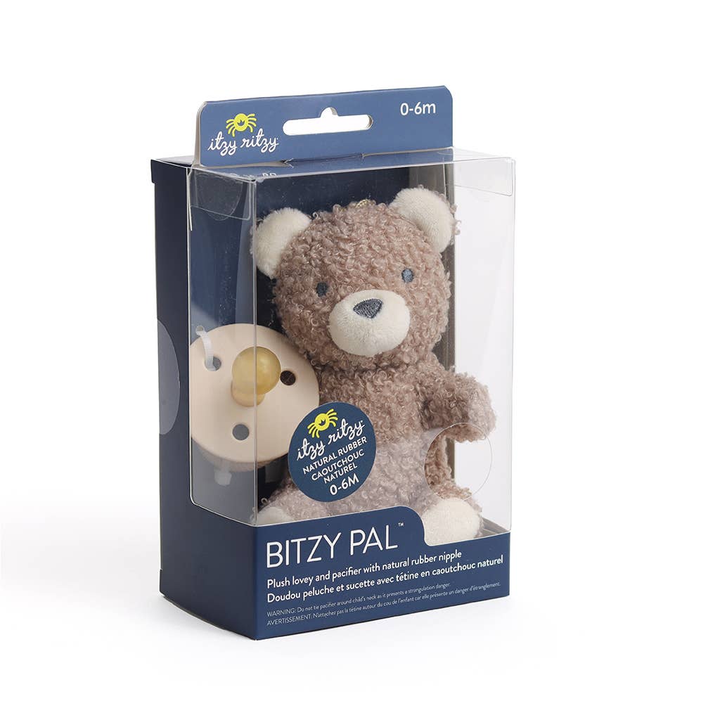 *NEW* Bitzy Pal Natural Rubber Pacifier & Stuffed Animal