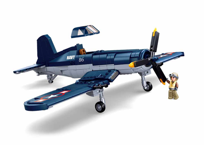 F4U Corsair WWII Fighter Plane Building Brick Kit