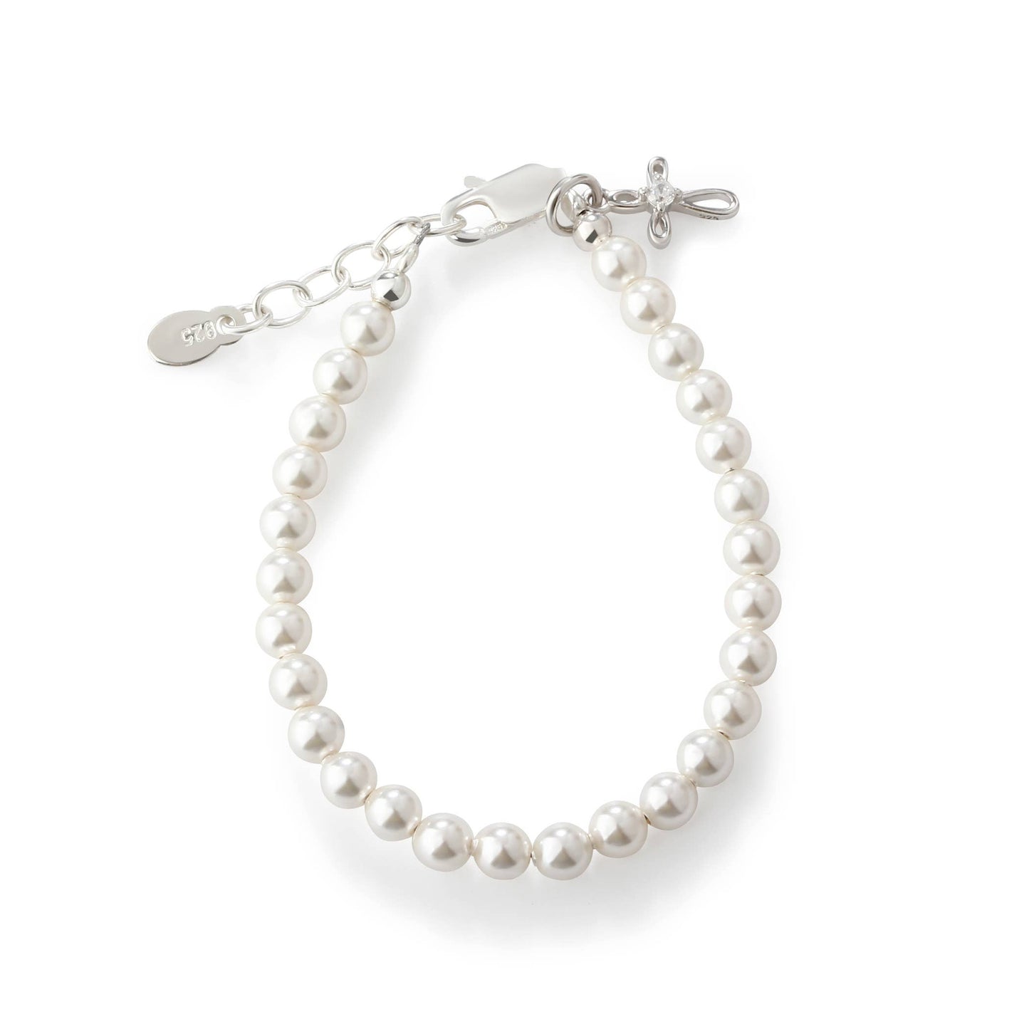 Sterling Silver Girls First Communion Gift Cross Bracelet