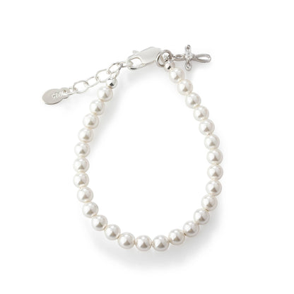Sterling Silver Girls First Communion Gift Cross Bracelet