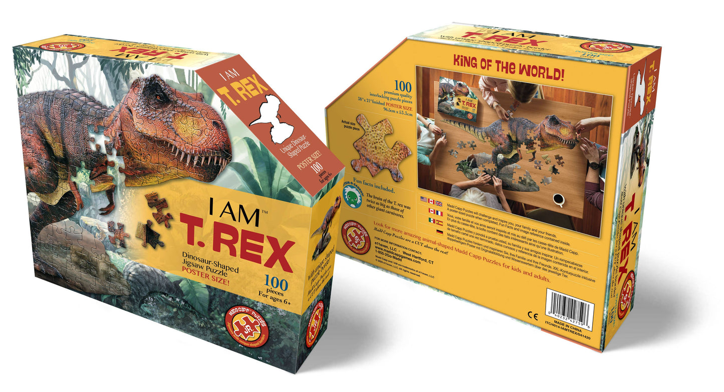 I AM T. Rex 100 piece jigsaw puzzle - gift