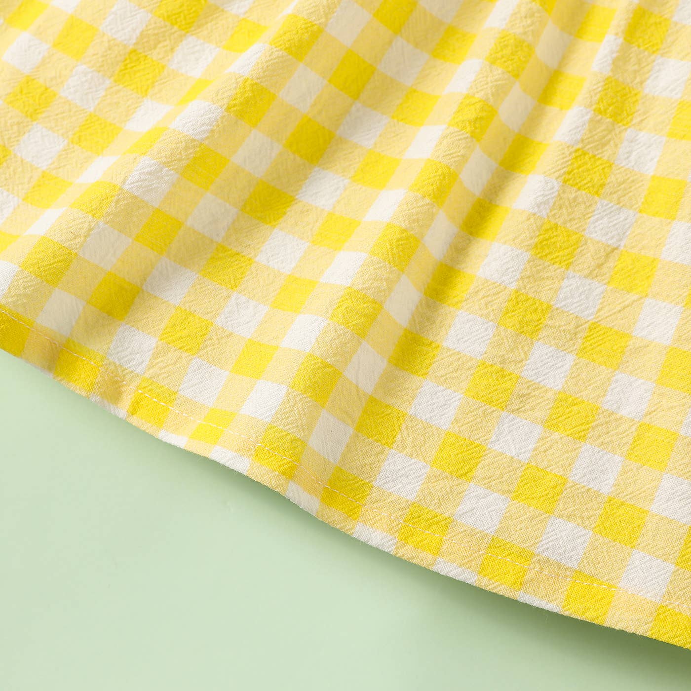 Baby Girl Gingham or Allover Lemon Button Dress