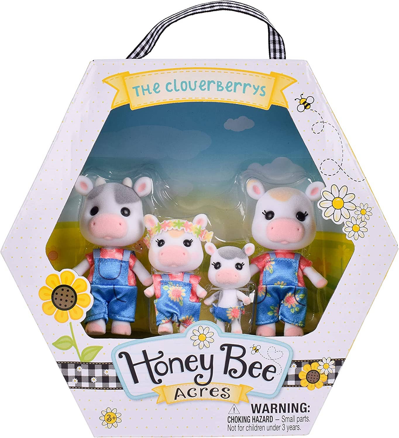 Honey Bee Acres Cloverberries Cow Animal Family 4-Pack