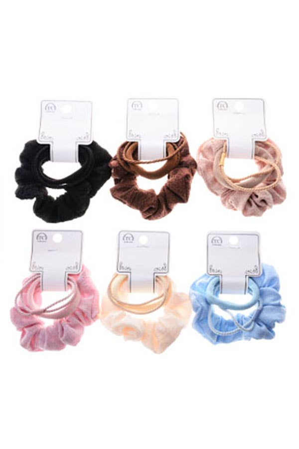 3 pcs Hair Ties and Scrunchies Set