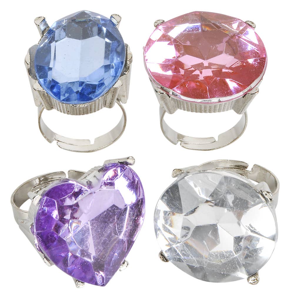GIANT FAUX 1" DIAMOND RING