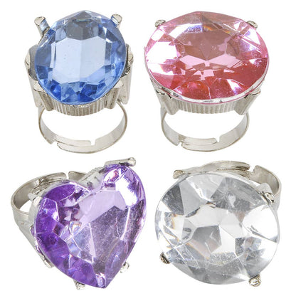 GIANT FAUX 1" DIAMOND RING