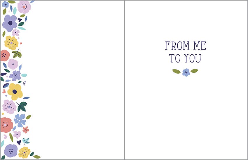 Thinking of You Card - Sweet purple flowers