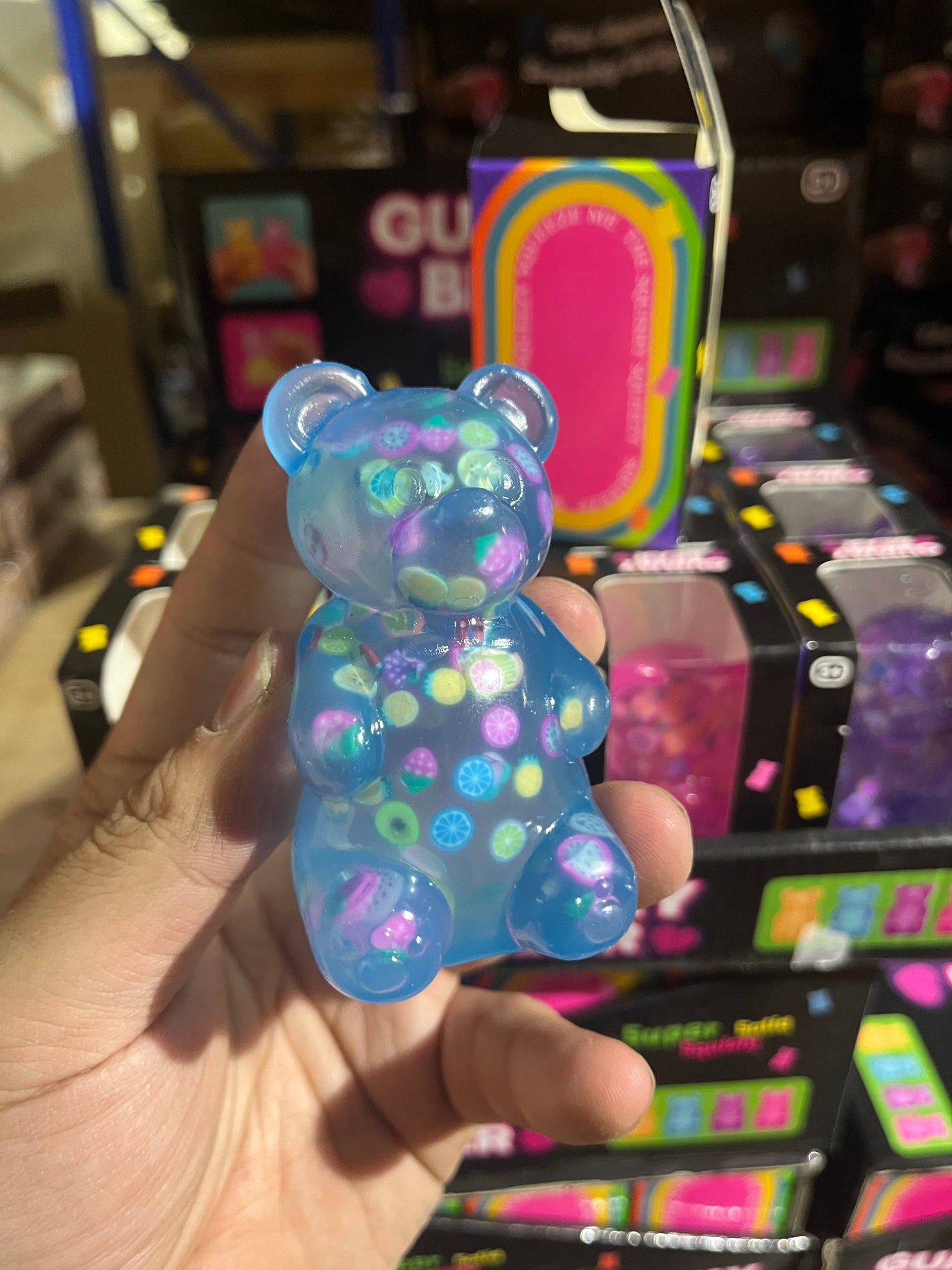 Squishy Confetti Gummy Bear | Palm Size | Trendy | A120