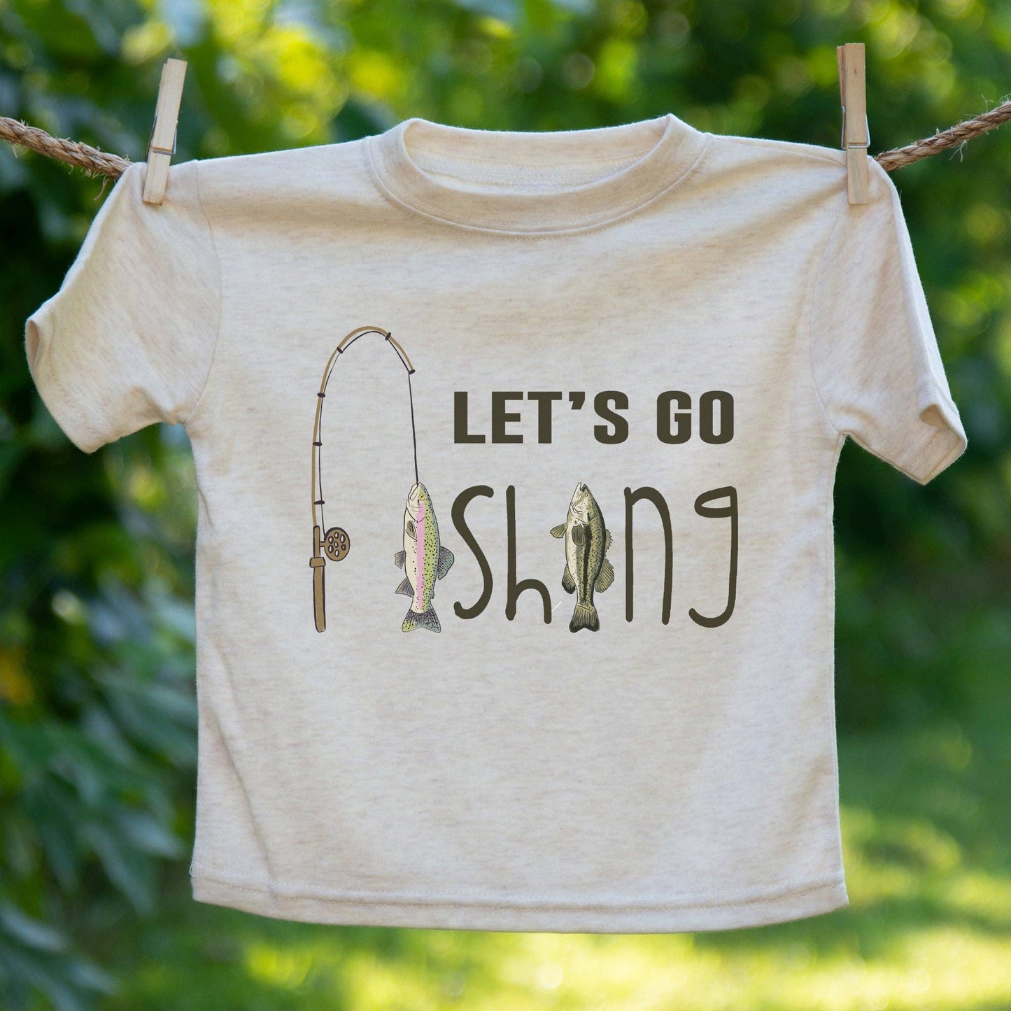 "Let's go fishing" Lake Summer Fish Clothes for Boy