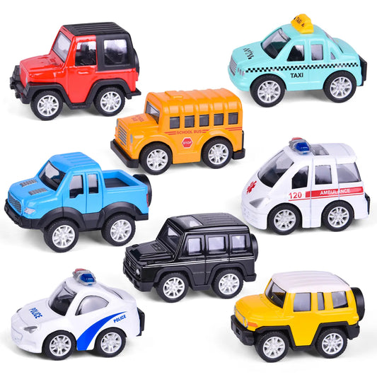 8 Pcs Pull Back Cars Toys For Kids