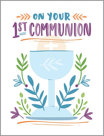 With Scripture Religious Greeting Card - 1st Communion