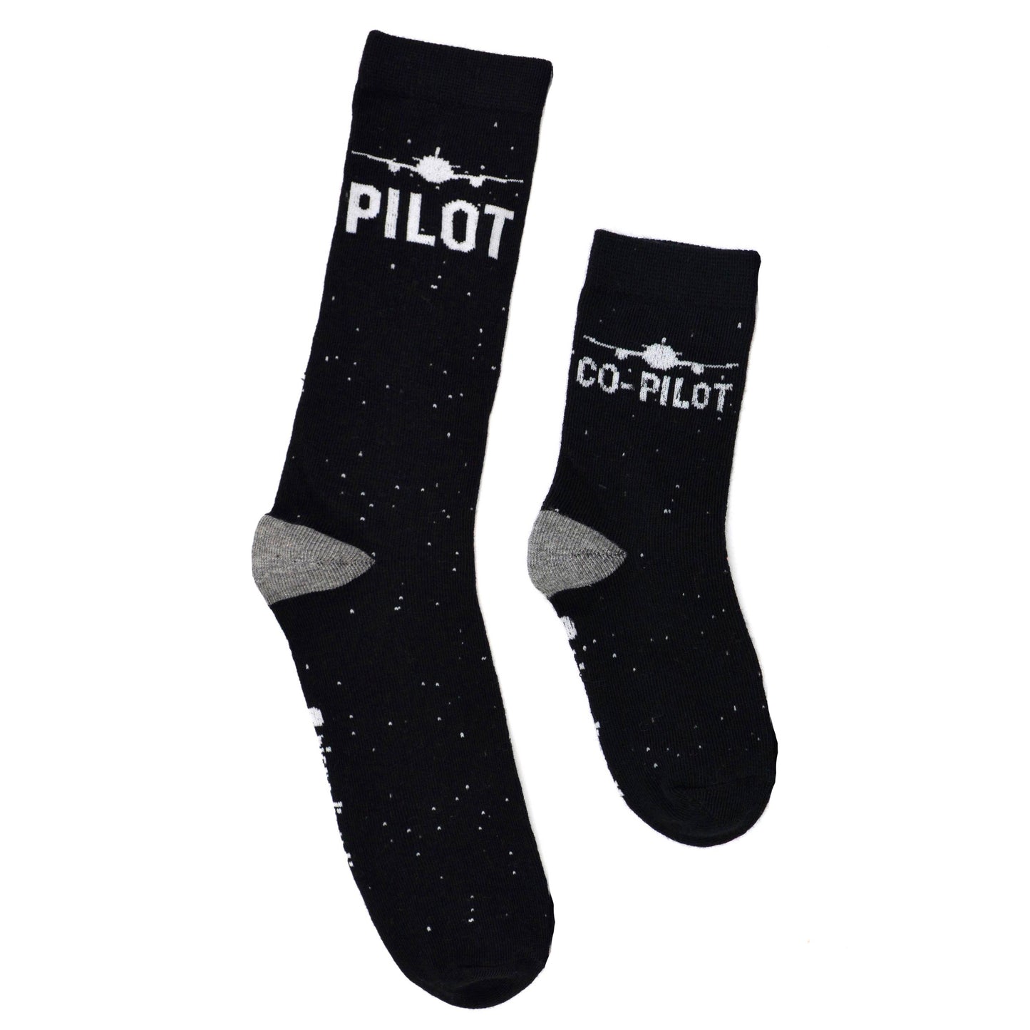 2-pair Sidekicks Pilot Co-Pilot - Daddy & Me Socks Set: L/Up to 2Y