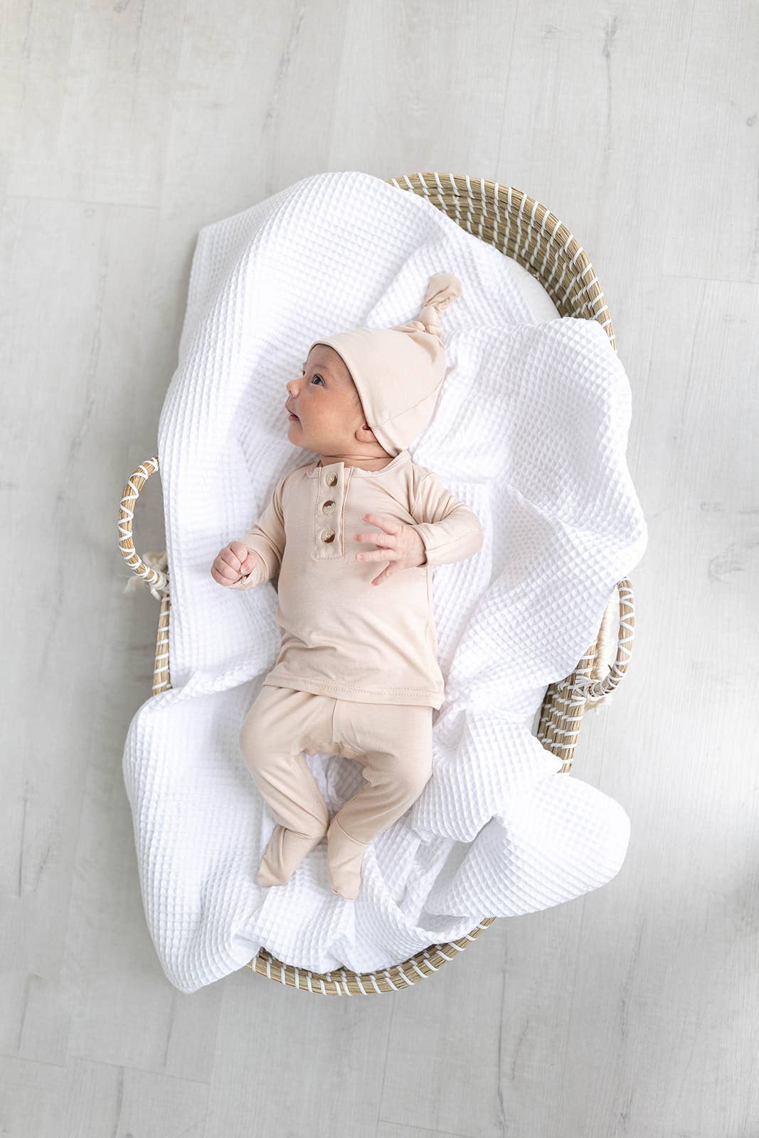 Top & Bottom Baby Outfit (Newborn - 12 months sizes) - Sand