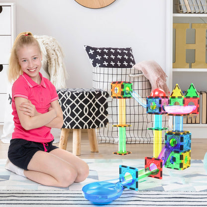 Magnetic Marble Run Track (50 Pieces)